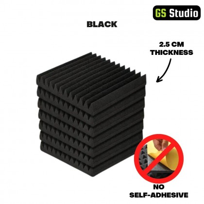 GS Pro Acoustic Foam 30cmx30cmx5cm With Self-Adhesive Soundproof Foam Studio Recording Sound Absorption