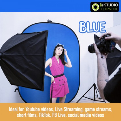 GS Foldable Portable Reflector Blue & Green Screen Backdrop Chromakey For Live Broadcast YouTube