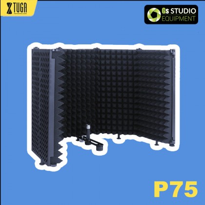 XTUGA P75 5-Panel Microphone Isolation Recording Foam Foldable & Portable High Density Absorbing Vocal Panel