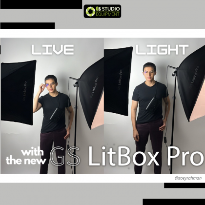 GS LITBOX PRO CONTINOUS LIGHTING SOFTBOX LED KIT 85W ADJUSTABLE COLOR 3200-5500K WITH WIRELESS REMOTE CONTROL LIGHT KIT