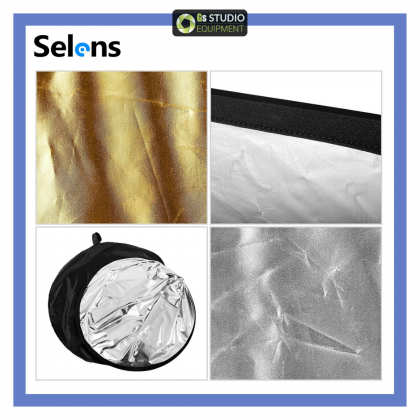 Selens 5 in 1 Oval Light Reflector With Handles Collapsible Portable for Portrait Product Shooting