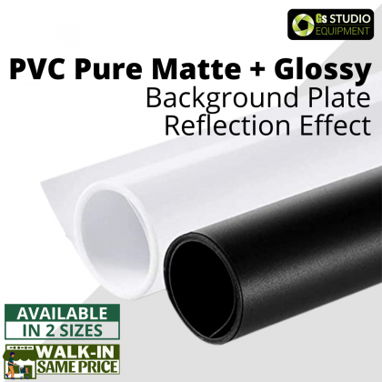 GS PVC Pure Matte + Glossy Background Plate Waterproof Solid Black White Color Mirror Like Reflection Effect