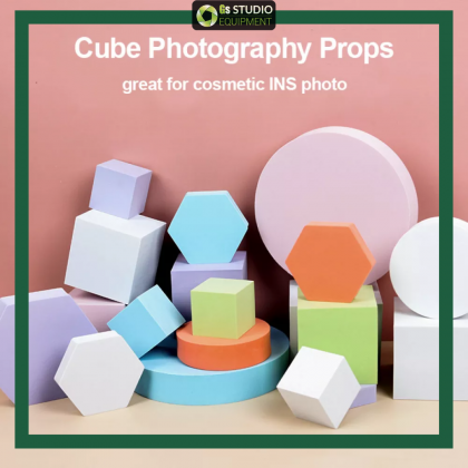 GS Photography 3D Geometry Props Studio Product Photo Shooting Equipment Foam Geometric Cube Photography Backdrop 