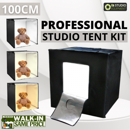 GS 100cm Extra Large Professional Studio LED Light Tent Kit for Product Photo Shooting