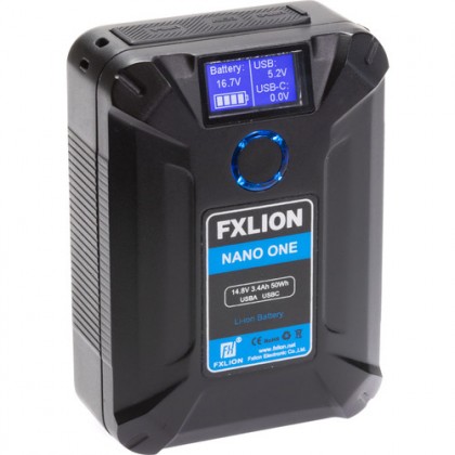 FXLion Nano One 50W Ultra Compact V-Mount Battery FREE Fast Charger