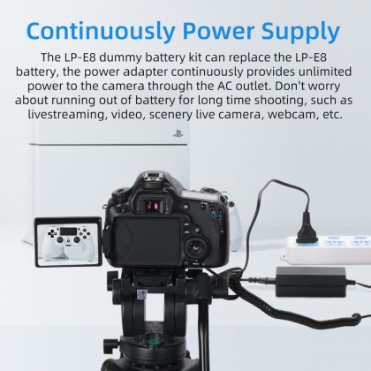 GS AC POWER ADAPTER KIT FOR CANON/NIKON CAMERA (Adapter Kit with Malaysia Plug)