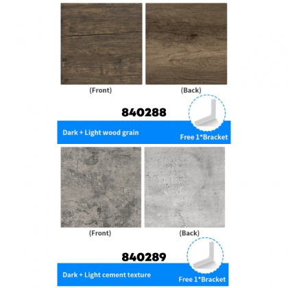 GS Flat Lay Hard Background Board 60x60cm Double Sided Photography Studio Wooden Cement 3D Texture Realistic