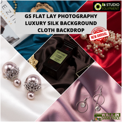GS Flat Lay Photography Luxury Silk Background Cloth Backdrop For Studio Jewelry Photo Props Small Product