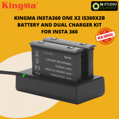 KingMa Insta360 One X2 IS360X2B Battery and Dual Charger Kit for Insta 360 One X2 Battery Action Camera Compatible
