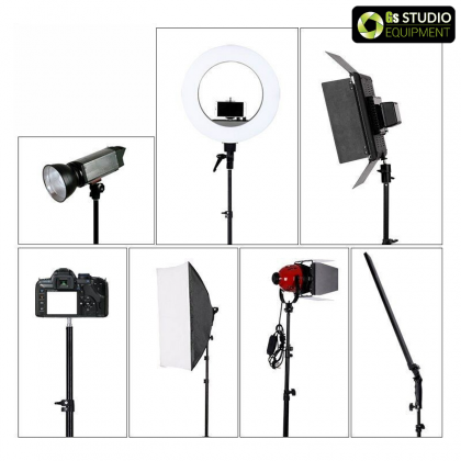 GS 180cm Portable Compact Studio Photography Videography Light Stand for Camera Studio Light Softbox Flash Reflector
