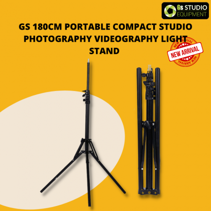 GS 180cm Portable Compact Studio Photography Videography Light Stand for Camera Studio Light Softbox Flash Reflector