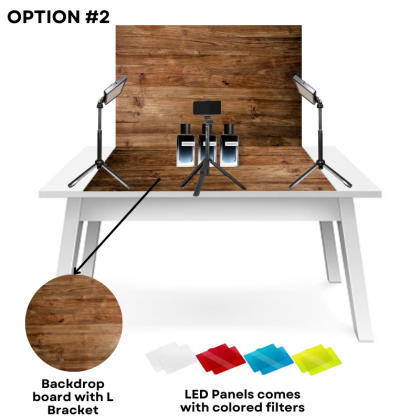 Dual LED Panel Flat Lay Photography kit for Product catalog SKU Image Product Shooting