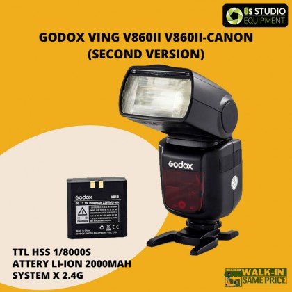 Godox Ving V860II V860II-C (SECOND VERSION) E-TTL HSS 1/8000 Li-ion Battery Speedlite Flash for CANON DSLR