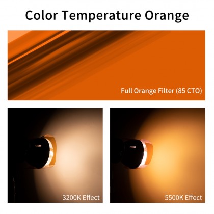Selens 4PCS 40x50cm Lighting Gels Filter CTO Flash Gel Orange Light 4 Color Correction Transparent Sheets Overlays