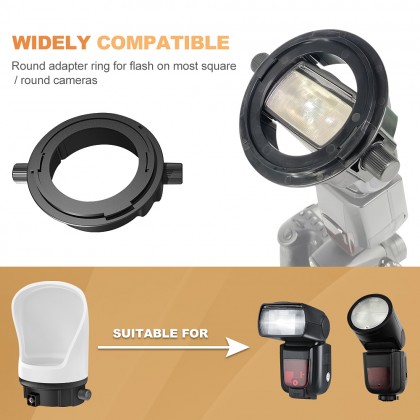 GS Professional Flash Kit 2 with Quick Release Modifiers Bounce, Dome, Soft Light and Color Gel for Speedlite Flash (D1235)