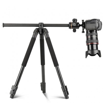 Beike QZSD Q308H Tranverse Column Tripod for Flat Lay Ballhead for Canon Nikon DSLR Camera Video Camcorder