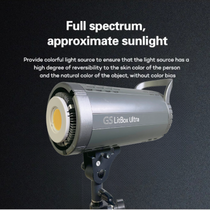 GS LitBox Ultra 200w LED COB Video Light 3200-5600K Bi-Color with Wireless Remote APP Control CRI 97+ -