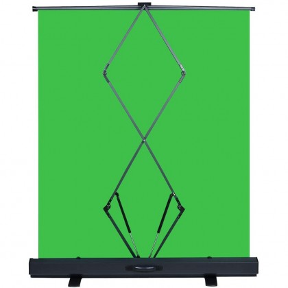 HAKUTATZ Green Screen Backdrop Pull-up Style Portable Collapsible Chromakey Background with Auto-Locking Frame