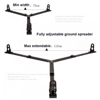 JIEYANG JY0508AD PROFESSIONAL VIDEO TRIPOD WITH FLUID VIDEO HEAD & GROUND SPREADER