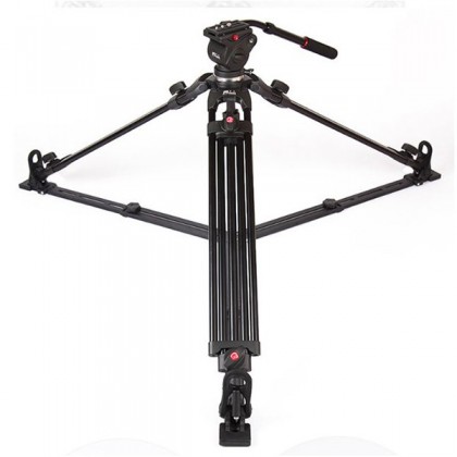 JIEYANG JY0508AD PROFESSIONAL VIDEO TRIPOD WITH FLUID VIDEO HEAD & GROUND SPREADER