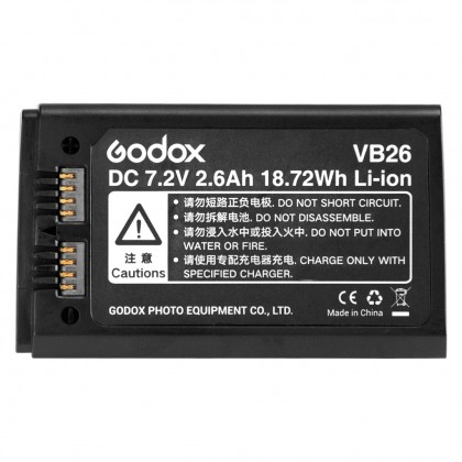Godox VB26 Speedlight Flash 2600mAh Lithium Battery for Godox V1 Speedlite Flash