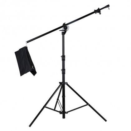 HEAVY DUTY 2 IN 1 LIGHT STAND AND BOOM STAND MAX HEIGHT 4.9M (M-3)