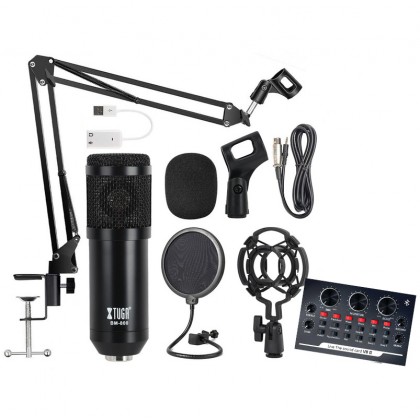 XTUGA Microfone BM800 Studio Microphone Professional Microfone Bm800 Condenser Sound Recording Microphone For Computer