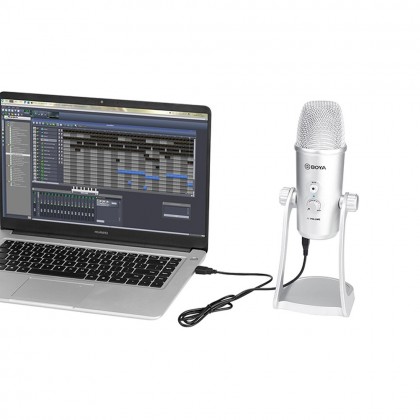 BOYA BY-PM700SP USB Mic Microphone Stereo Condenser PC Mic for Vocals Podcast Interview Computer PC IPhone Android Type C Recording