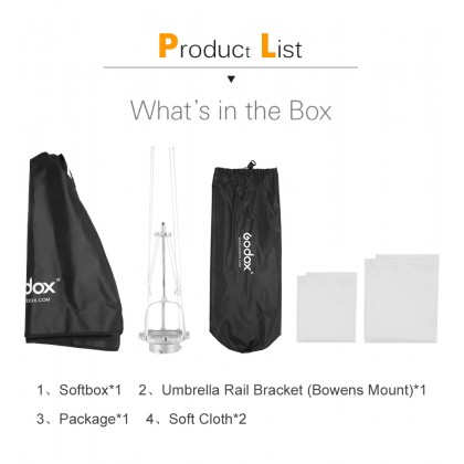 Godox SB-UE 120cm WITHOUT Grid Portable Octabox Octagonal Umbrella Softbox with Bowens Mount