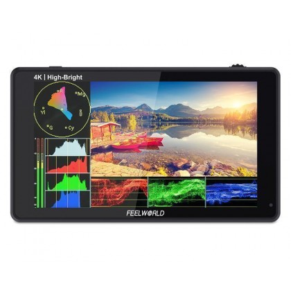 FEELWORLD LUT6E 6 Inch 1600nits Touch Screen DSLR Camera Field Monitor Full HD1920x1080IPS with Waveform VectorScope