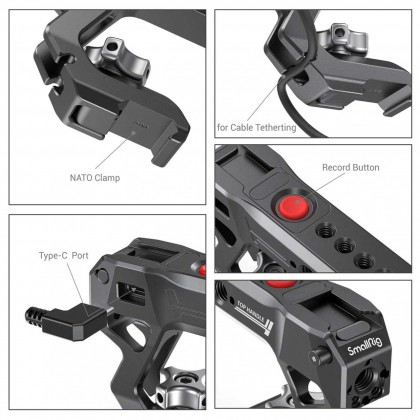SmallRig HTN2670B NATO Top Handle With Record Start/Stop Remote Trigger For Sony Mirrorless Cameras DSLR Cage Accessory Mount Rig