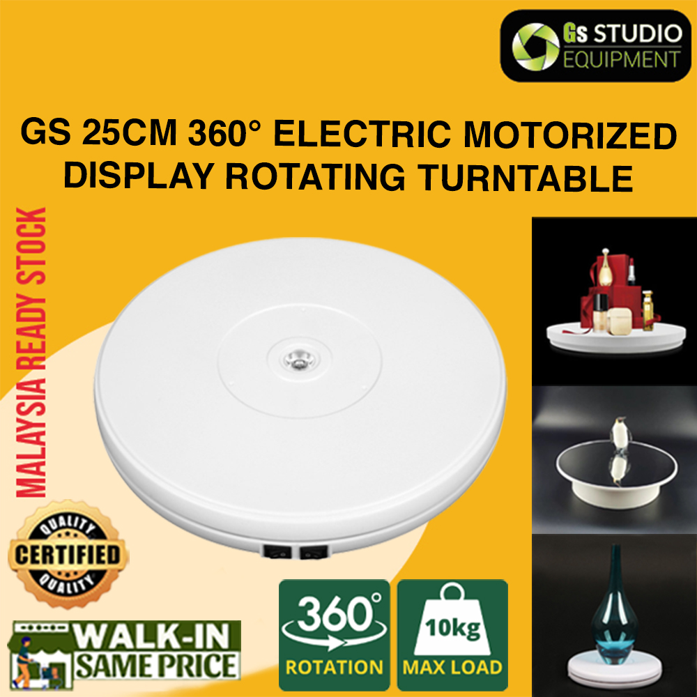 eel hardware notification GS 25cm 360° 3D Electric Motorized Display Stand Rotating Turntable for  Exhibition